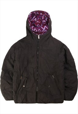 Vintage 90's Converse Puffer Jacket Fleece Lined Hooded Zip