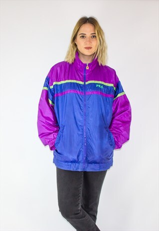 VINTAGE 90'S FILA WINDBREAKER SHELL JACKET