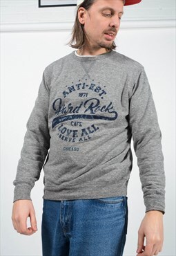 Vintage 90s Hard Rock Cafe Sweatshirt Grey
