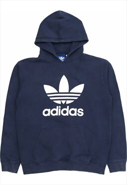 Adidas 90's Spellout Pullover Hoodie Medium Blue