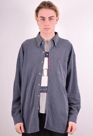 MARLBORO CLASSICS MENS VINTAGE SHIRT XL BLUE 90S