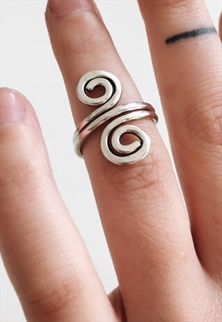 STERLING SILVER MIDI SWIRL RING