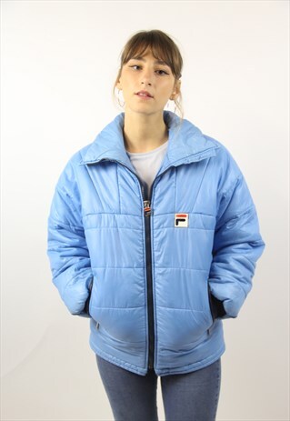 VINTAGE FILA BLUE PUFFER PADDED 90S JACKET