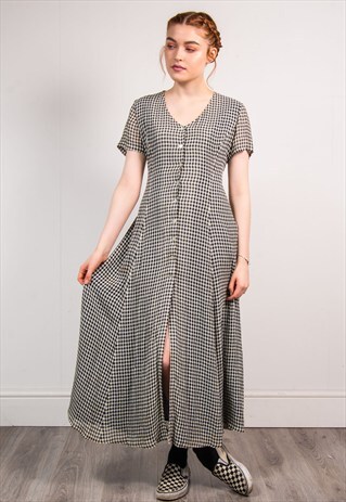 VINTAGE 90'S GINGHAM CHECK GRUNGE DRESS