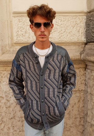 VINTAGE WOOL PULLOVER JACKET 90'S 8-17