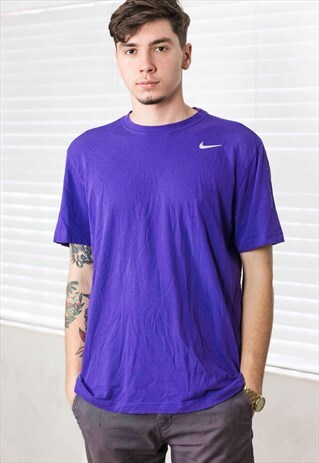 VINTAGE NIKE DRI-FIT T-SHIRT LOGO 90S L 6.1