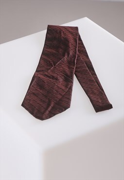 Vintage DKNY Tie in Purple Check Pattern Formalwear