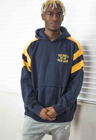 VINTAGE POLO RALPH LAUREN HOODIE SWEATSHIRT LOGO 90S M 24.8