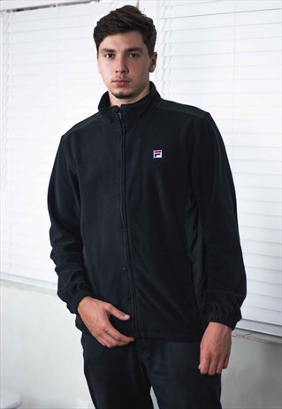 VINTAGE FILA JACKET FLEECE LOGO 90S M 16.3