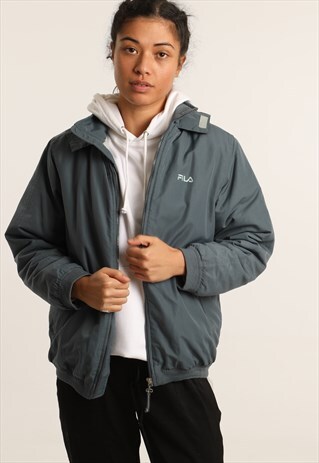 VINTAGE FILA EMBROIDERED LOGO JACKET