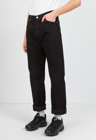 VINTAGE BLACK LEVI'S 501 FIT DENIM JEANS