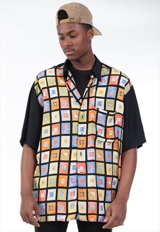 VINTAGE ABSTRACT PRINT FESTIVAL SHIRT