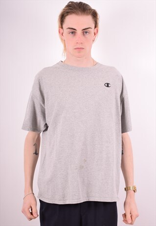 CHAMPION MENS VINTAGE T-SHIRT TOP XL GREY 90S