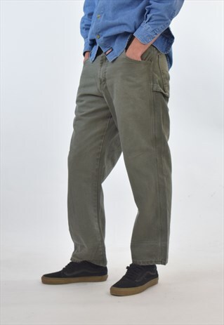 VINTAGE 90S GREEN DICKIES WORK PANT TROUSERS