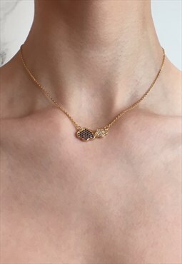 Nephele: Dainty Gold Cloud Charm Necklace