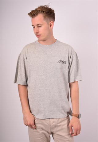 VINTAGE ASICS T-SHIRT TOP GREY