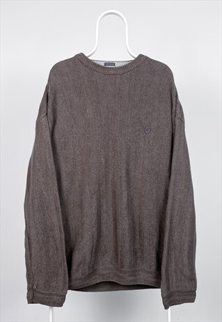 VINTAGE RALPH LAUREN CHAPS JUMPER KNIT BROWN XL