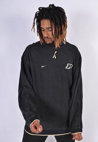 VINTAGE NIKE 1/4 ZIP SWEATSHIRT BLACK