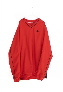 Vintage Starter Windbreaker Sweatshirt in Red L