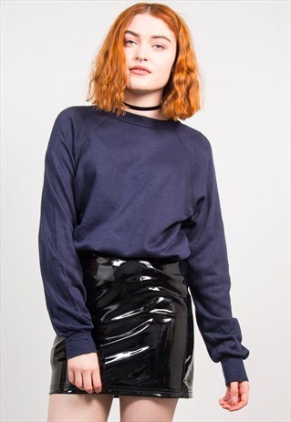 VINTAGE 90'S NAVY BASIC SWEATSHIRT