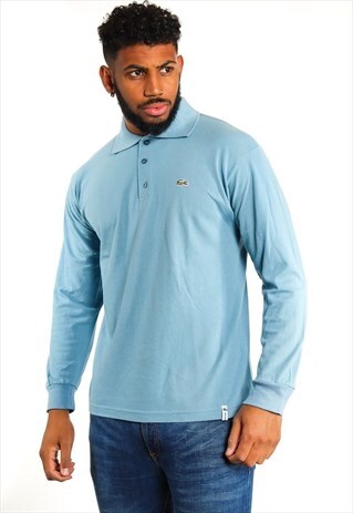 VINTAGE LACOSTE LONG SLEEVE POLO T-SHIRT T472