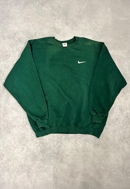 Vintage 1990s Nike Sweatshirt Embroidered Logo Jumper