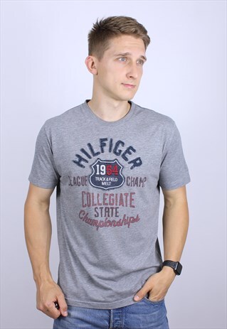 Vintage Tommy Hilfiger Mens Logo T-shirt Top