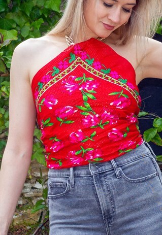 VINTAGE 90'S BANDEAU SCARF TOP