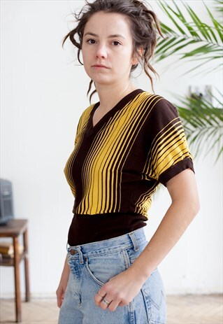 BATWING SLEEVE VINTAGE CROPPED SWEATER