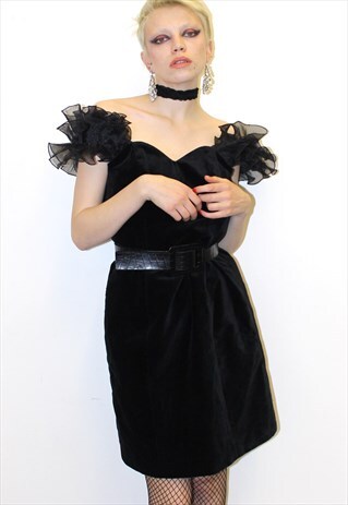 VINTAGE 90S GRUNGE ALTERNATIVE PARTY BLACK DRESS