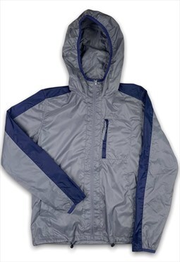 Vintage GAP 1990s Two Tone Water Repellent Grey Rain Jacket 
