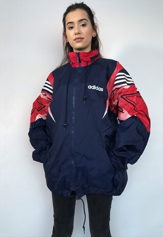 VINTAGE ADIDAS RAINCOAT WEATHERPROOF JACKET COAT HOODED