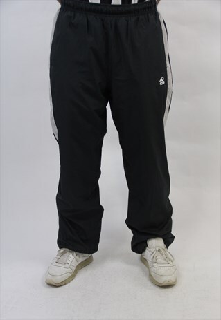 VINTAGE NIKE BLACK SHELL TRACKSUIT BOTTOMS