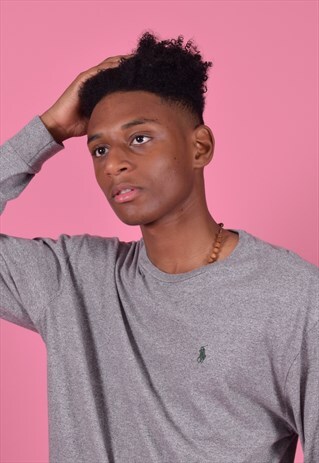 RALPH LAUREN GREY LONG SLEEVED TEE
