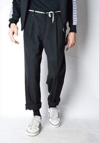 VINTAGE 60S BLACK MINIMALIST PANTS