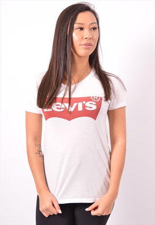 VINTAGE LEVI'S T-SHIRT TOP WHITE