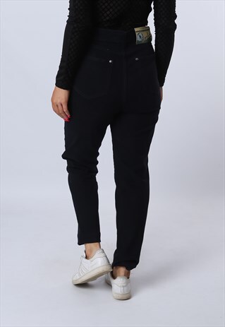 HIGH WAISTED TAPERED LEG VINTAGE JEANS TROUSERS UK 12 (DHGB)