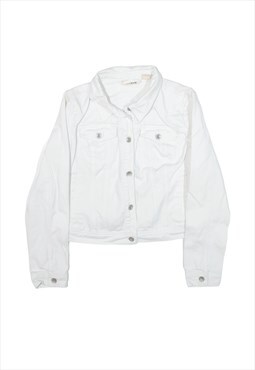 DKNY Denim Jacket White Womens L