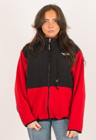 VINTAGE RED NORTH FACE DENALI FLEECE MEDIUM 8 10