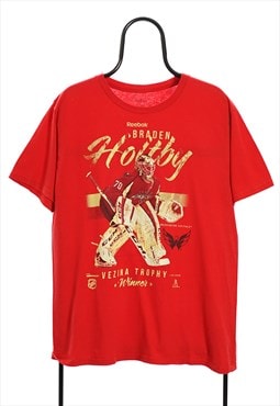Reebok NHL Vintage Red Braden Holtby Sports Tshirt Womens