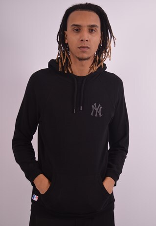 VINTAGE MAJESTIC HOODIE JUMPER BLACK