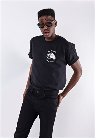 BLACK DON'T LOSE YOUR TOUCH PRINT T-SHIRT