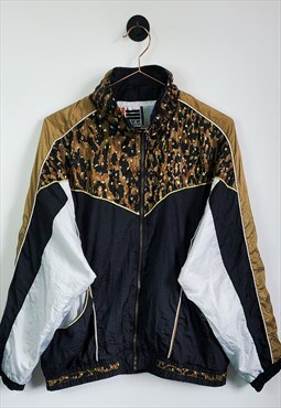 Vintage 80s Leopard Print Windbreaker Jacket Size L