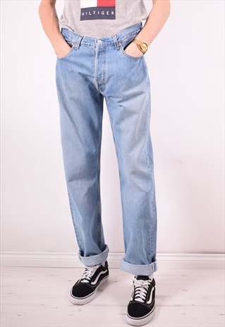 LEVI'S 501 MENS VINTAGE JEANS W34 L34 BLUE 90S