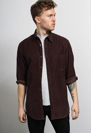 VINTAGE CORDUROY SHIRT BROWN