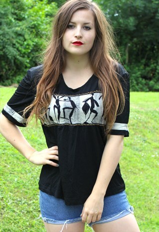 VINTAGE 90S AZTEC T-SHIRT - SIZE 16 - RETRO FESTIVAL