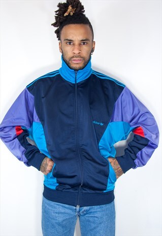 RARE ADIDAS VINTAGE JACKET BLUE