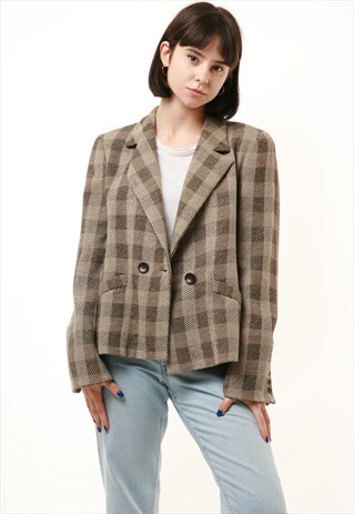 80S VINTAGE ARMANI WOOL MAXI LENGTH BLAZER JACKET 1009