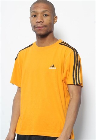 VINTAGE ADIDAS LOGO T-SHIRT ORANGE
