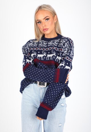 VINTAGE PATTERN KNITWEAR JUMPER K87